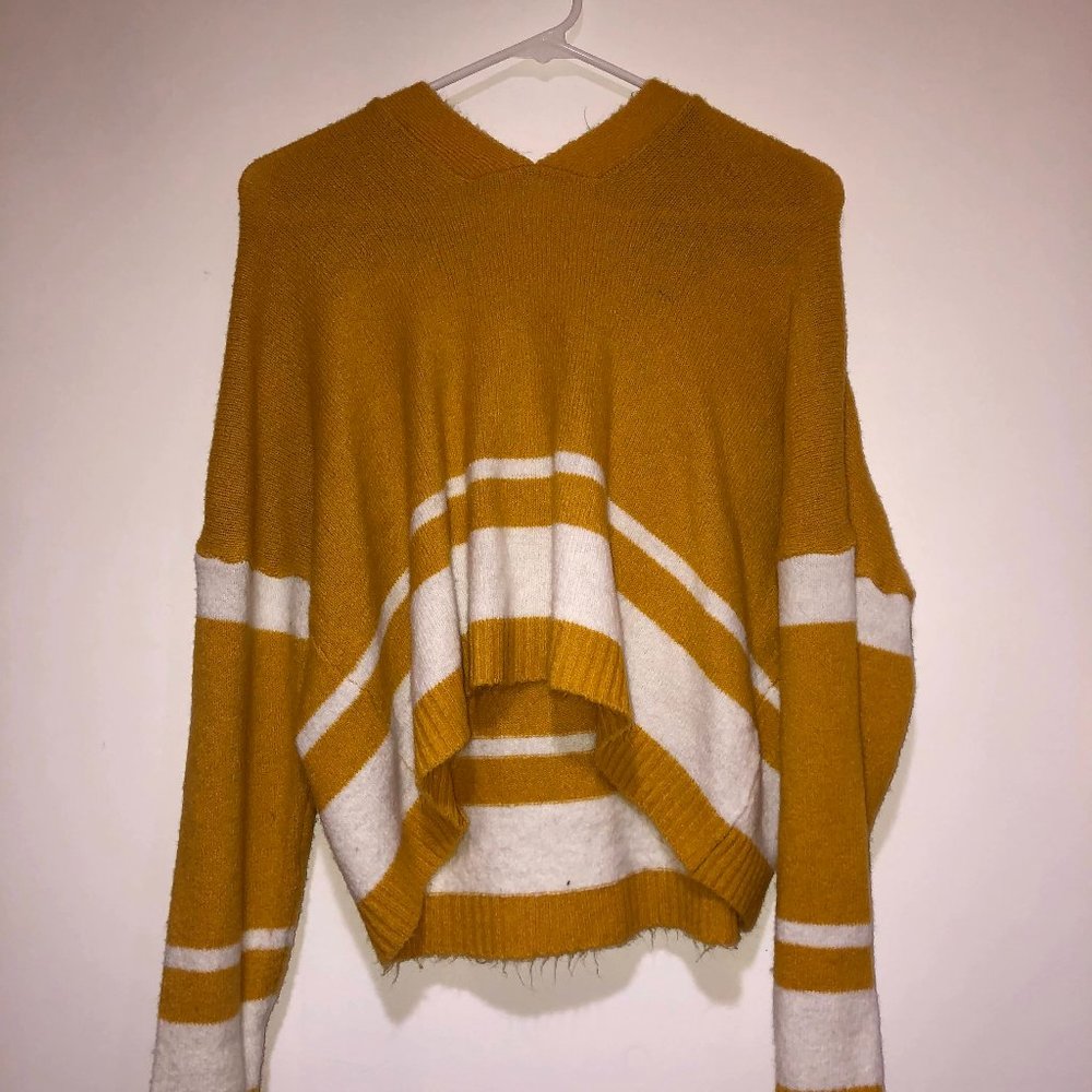 yellow crop hoodie